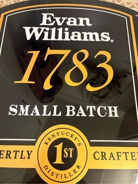 Evan Williams 1783 Small Batch LED Sign - Black & Gold